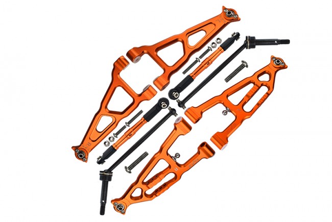 Gpm BR54556288 Front & Rear Suspension Arm W/ Cvd Set For Losi 1/10 Electric 4wd Baja Rey Desert Truck Los03008 Orange