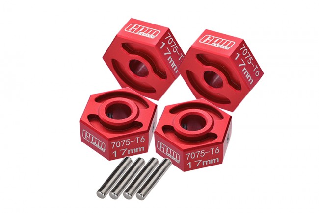 Gpm LMT010/17X8M Aluminium 7075-t6 Hex Adapter 17mmx 8mm Losi 1/8 Lmt 4wd Solid Axle Monster Truck Los04022 Red