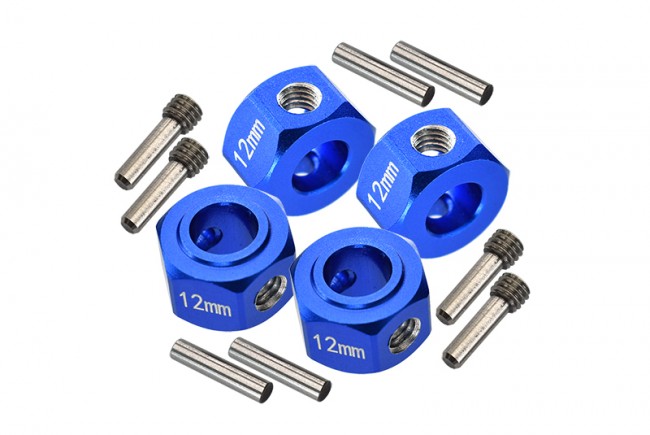 Gpm LMT010/12X8M Aluminium 6061-t6 Hex Adapter - 12 X 8mm Losi 1/8 Lmt 4wd Solid Axle Monster Truck Los04022 Blue
