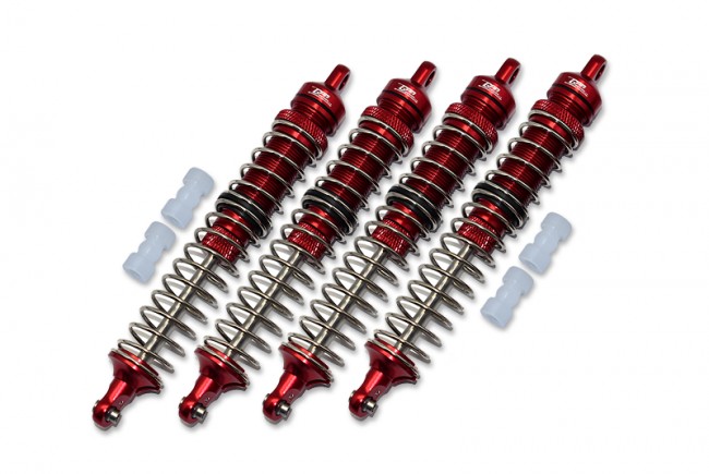 Gpm LMT130FR Front & Rear Oil Damper Set Losi 1/8 Lmt 4wd Solid Axle Monster Truck Los04022 Red