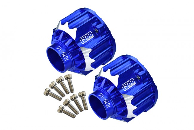 Gpm TXM8011N/2 Aluminum 7075-t6 Front & Rear Differential Case 7781 Traxxas 1/5 4wd X-maxx 6s 8s Monster Blue