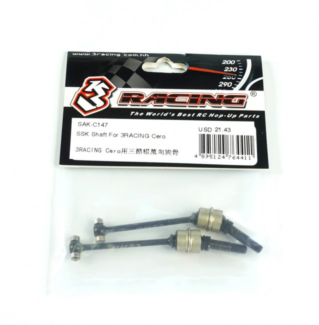 3racing Sak-c147 Ssk Cvd Drive Shaft For 3racing Cero Ultra / Fwd / Sport Car 