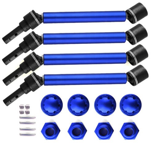 Wheel Lock & Hex Alloy Cvd Drive Shaft 1/10 Traxxas Widemax Maxx 2.0 Monster Blue