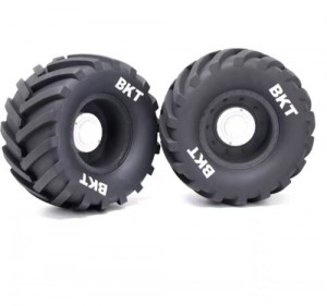 Rubber Tyre And Rim Set 1 Pair For Losi Lmt / Usa-1 / Smt10 Max-d 1/8 1/10 Monster