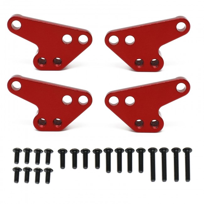 Front And Rear Alu Damper Lower Fix Mount 1/10 Rc Traxxas Widemaxx Maxx 2.0 Monster Red