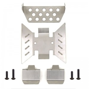 Stainless Steel Chassis Skid Protector Guard 1/10 Axial Rc Scx10-iii Crawler