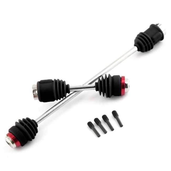 Center Front & Rear Assembled Hd 5650r Cvd Driveshafts 1/10 Rc Traxxas E-revo / Summit Black