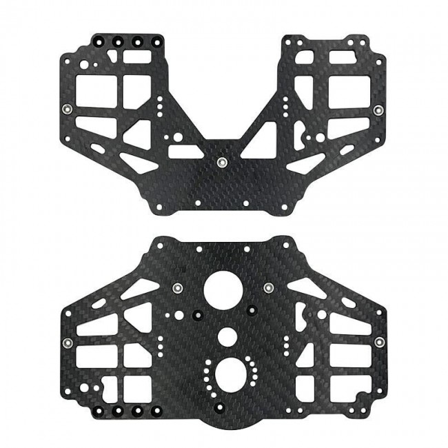 Chassis Side Panels Carbon Fiber 1/8 Losi Rc Lmt 4wd Solid Axle Monster Los04022 