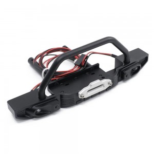 F & R Bumper Mount W/ Led For Traxxas 1/10 Rc Trx-4 82076-4/ Scx10 Crawler Truck