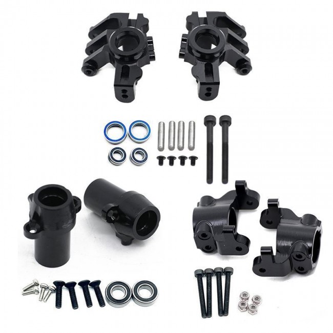 Stainless Steel Full Steering Suspension Tie Rod Linkage Axial Racing Rc 1/10 RBX10 Ryft Rock Bouncer Axi03005 Black