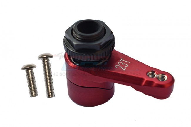 Gpm RBX023TSH Aluminum 7075 23t Servo Horn W. Built-in Spring (2 Positioning Holes) Axial 1/10 4wd Rbx10 Ryft Brushless Rock Bouncer Axi03005 Red