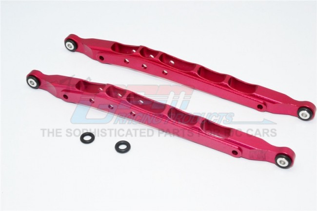 Gpm YT014L Aluminium Rear Lower Chassis Link Parts Axial 1/10 Rc Yeti Rock Racer Red