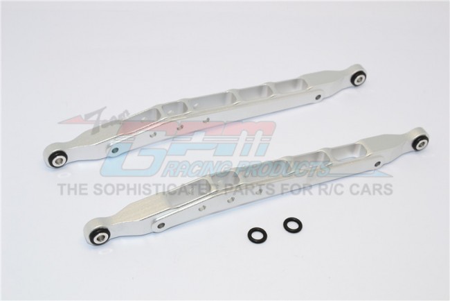 Gpm YT014L Aluminium Rear Lower Chassis Link Parts Axial 1/10 Rc Yeti Rock Racer Silver