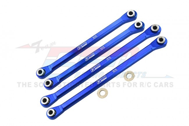 Gpm UTB014FR Aluminum 7075-t6 Front Lower & Rear Lower Chassis Links Parts Axial 1/18 Utb18 Capra 4wd Unlimited Trail Buggy Axi01002 Blue