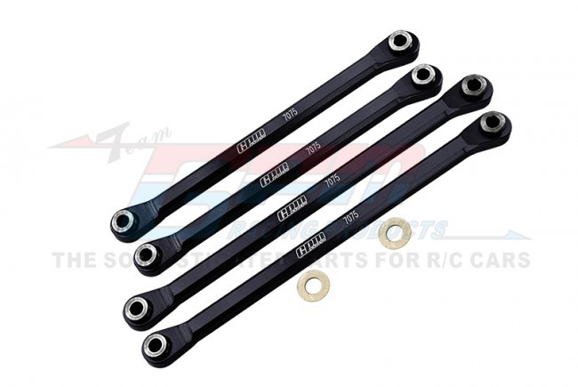 Gpm UTB014FR Aluminum 7075-t6 Front Lower & Rear Lower Chassis Links Parts Axial 1/18 Utb18 Capra 4wd Unlimited Trail Buggy Axi01002 Black