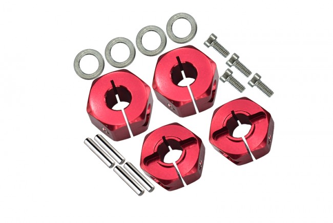 Gpm SLA2W10/0608 Aluminum Hex Adapters 6mm Front 8mm Rear Slash Pro 2wd Short Course Red