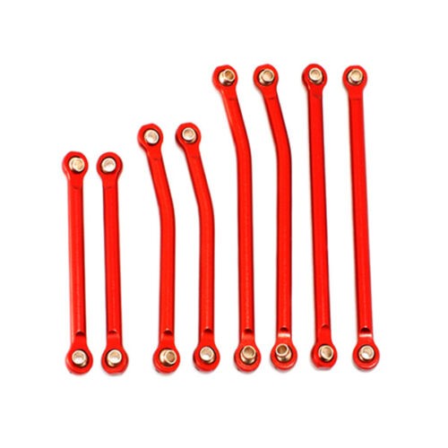 Aluminium Full Tie Rod Links Set 9742r Traxxas 1/18 Trx-4m Crawler 97074-1 / 97054-1 Red
