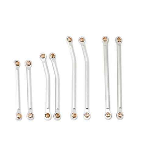 Aluminium Full Tie Rod Links Set 9742r Traxxas 1/18 Trx-4m Crawler 97074-1 / 97054-1 Silver