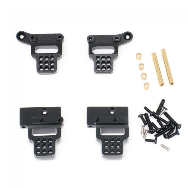 Aluminium Front & Rear Adjustable Lift Damper Mount 1/18 Traxxas Trx-4m Crawler 97074 / 97054 Black