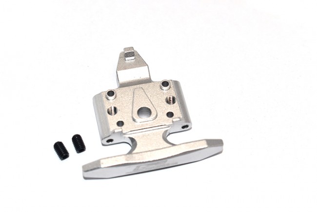 Gpm LM331F Aluminum Front Bumper With D-rings Skid Plate Los214010 Losi 1/18 Mini-t 2.0 Stadium Truck Los01015 Silver