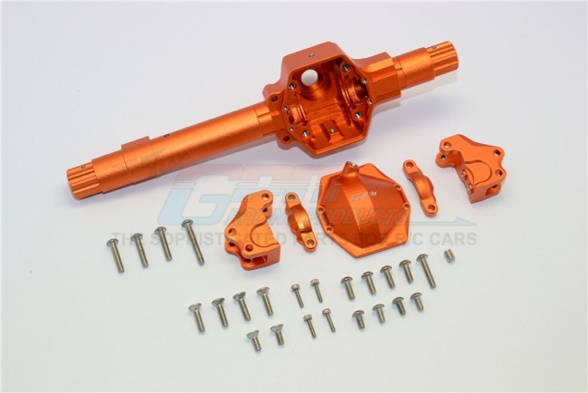 Gpm MJ012X Aluminium Front Or Rear Axle Housing Assembly 1/10 Rc Axial Smt10 Orange