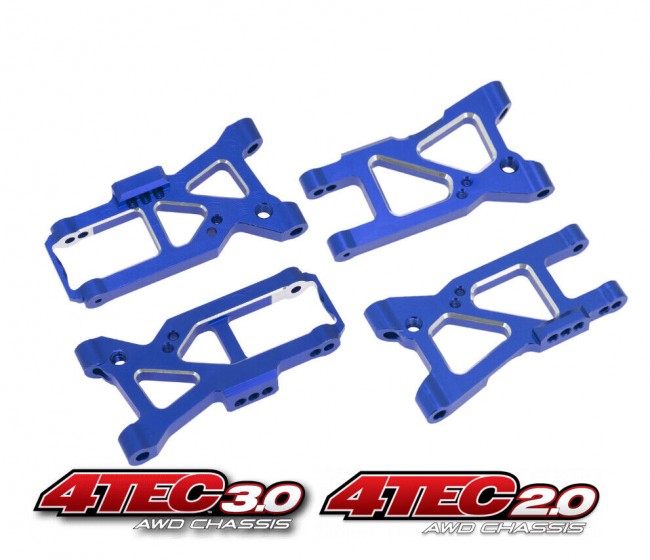 Aluminium Front & Rear Suspension Arm 8333 8331 1/10 Traxxas 4tec 2.0 / 4tec 3.0 Car Blue