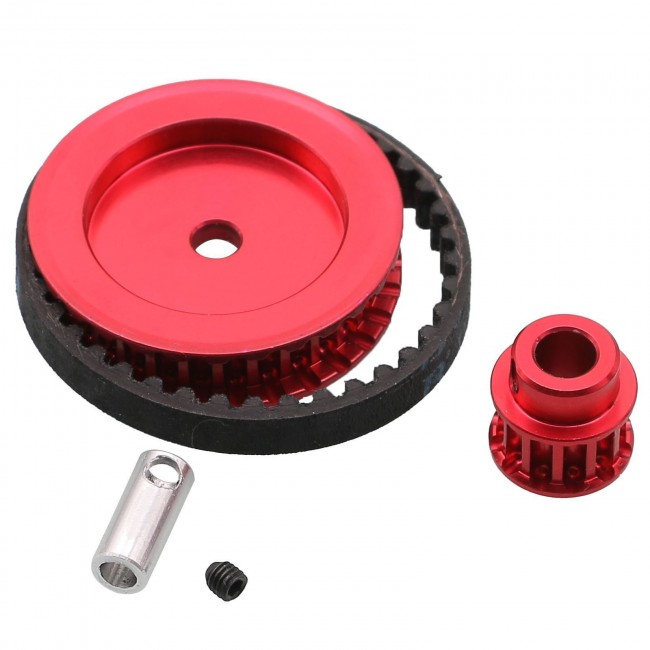 Alu Belt Drive Transmission Gears 12t / 30t 1/10 Rc Traxxas Trx-4 Trx-6 Crawler Red