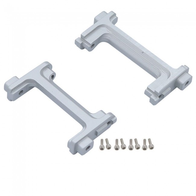 Aluminium Front & Rear Bumper Mount 9736 Traxas 1/18 Trx-4m Cralwer 97074 97054 Silver