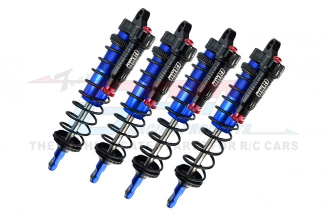 Gpm SLE128143/LA Aluminum 6061-t6 Front And Rear L-shape Piggy Back Dampers Traxxas 1/8 4wd Sledge Monster Truck 95076-4 Blue