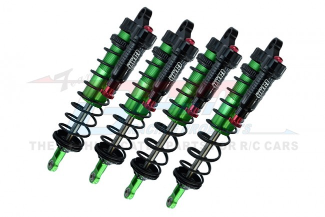 Gpm SLE128143/LA Aluminum 6061-t6 Front And Rear L-shape Piggy Back Dampers Traxxas 1/8 4wd Sledge Monster Truck 95076-4 Green