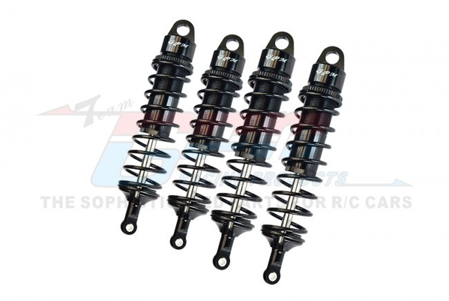 Gpm SLE128143 Aluminum 6061-t6 Front And Rear Adjustable Spring Dampers Traxxas 1/8 4wd Sledge Monster Truck 95076-4 Black
