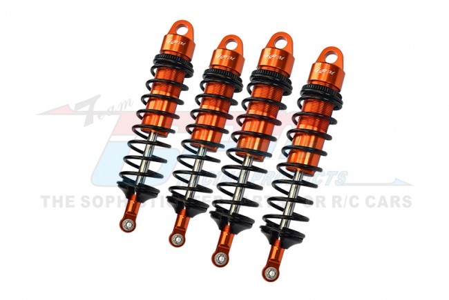 Gpm SLE128143 Aluminum 6061-t6 Front And Rear Adjustable Spring Dampers Traxxas 1/8 4wd Sledge Monster Truck 95076-4 Orange