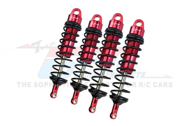 Gpm SLE128143 Aluminum 6061-t6 Front And Rear Adjustable Spring Dampers Traxxas 1/8 4wd Sledge Monster Truck 95076-4 Red
