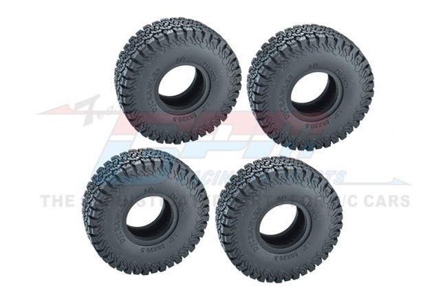 Gpm TRX4MZSP21A 1.0 Inch High Adhesive Crawler Rubber Tires 53 X 20.5mm Traxxas 1/18 Trx-4m / Axial Scx24 