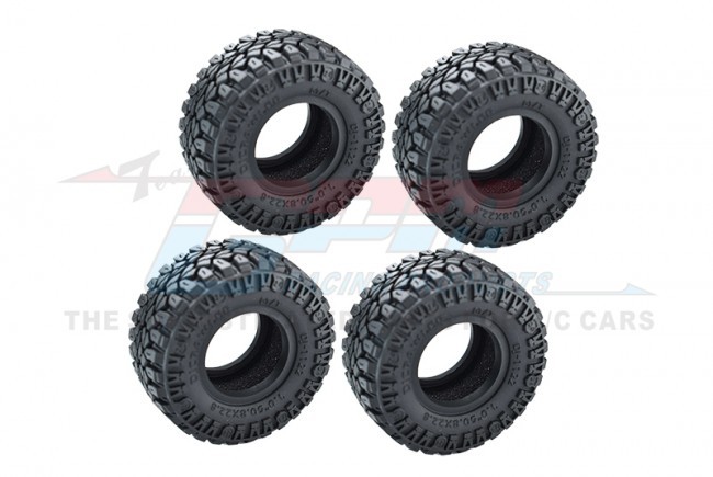 Gpm TRX4MZSP22A 1.0 Inch High Adhesive Crawler Rubber Tires 50.8  X 22.5mm Traxxas 1/18 Trx-4m / Axial Scx24 