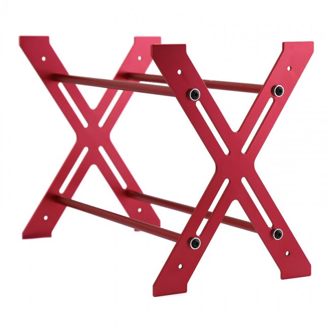 Alloy X-shape Crawler Tire Storage Rack For 1/10 Crawler Tire Traxxas Trx-4 Axial Scx10 Red