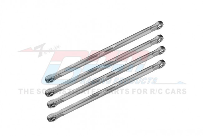 Gpm LMT049FRN Aluminum 7075-t6 Upper Link Bar Set Los244009 Losi 1/8 Lmt 4wd Solid Axle Monster Truck Los04022 Silver