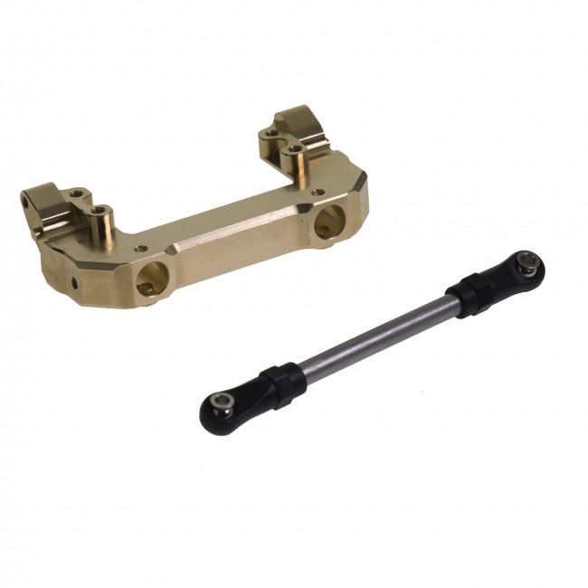 Brass Front Body Mount W/ Steering Tie Rod Axi231016 For 1/10 Rc Axial Racing Scx10-iii Crawler Axi03006b Axi03027 