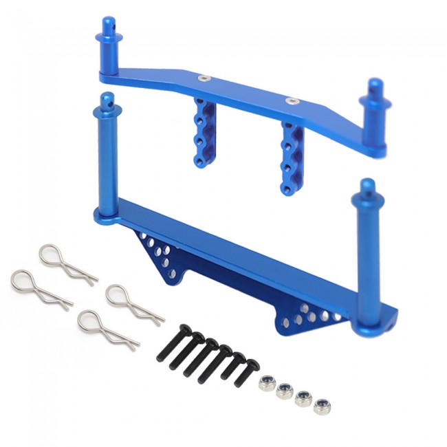 Aluminium Adjustable Front & Rear Body Post Mount 1914r For Traxxas 1/10 Slash 2wd / Slash Vxl Truck Blue