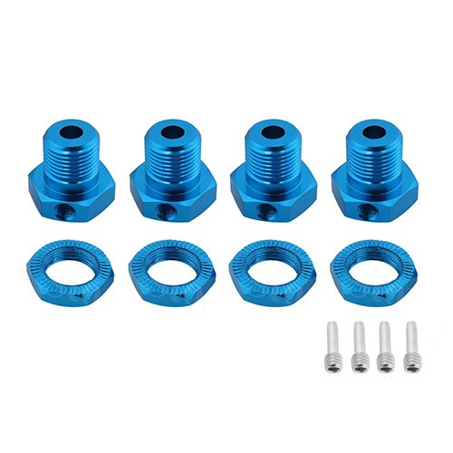 Aluminum 17mm Hex Wheel Hub Set 5533 For Traxxas Revo / Summit / Xo-1 / Drag Slash / Stampede / T-maxx Light Blue