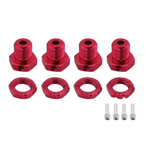 Aluminum 17mm Hex Wheel Hub Set 5533 For Traxxas Revo / Summit / Xo-1 / Drag Slash / Stampede / T-maxx Red