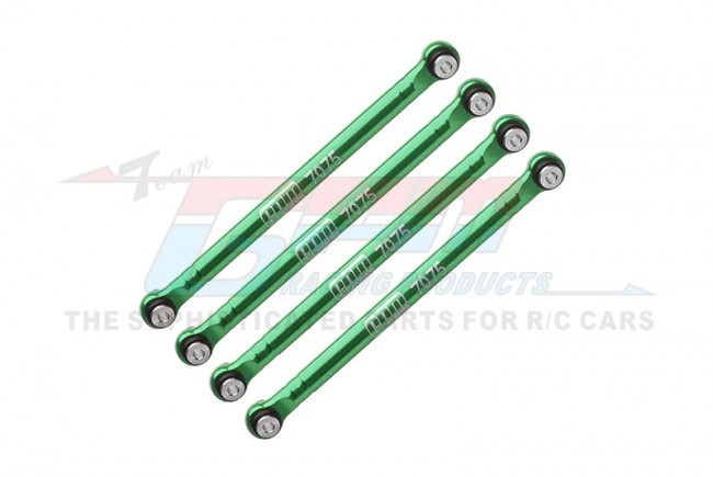 Gpm Aluminum 7075-t6 Front & Rear Lower Chassis Links Parts Axi204004 Axial 1/24 Ax24 Xc-1 4ws Crawler Brushed Rtr Axi00003 Green