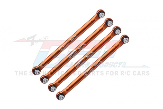 Gpm Aluminum 7075-t6 Front & Rear Lower Chassis Links Parts Axi204004 Axial 1/24 Ax24 Xc-1 4ws Crawler Brushed Rtr Axi00003 Orange