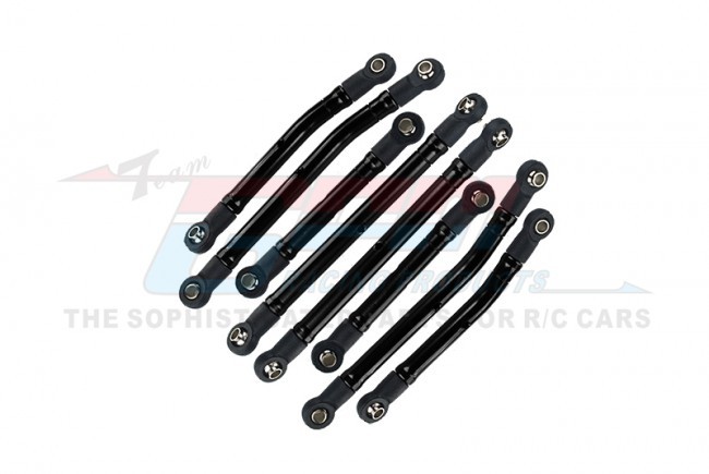 Gpm TRX4M160A Aluminium 6061-t6 High Clearance Adjustable Link Set 9742r Traxxas 1/18 4wd Trx-4m 97074-1 / 97054-1 Black