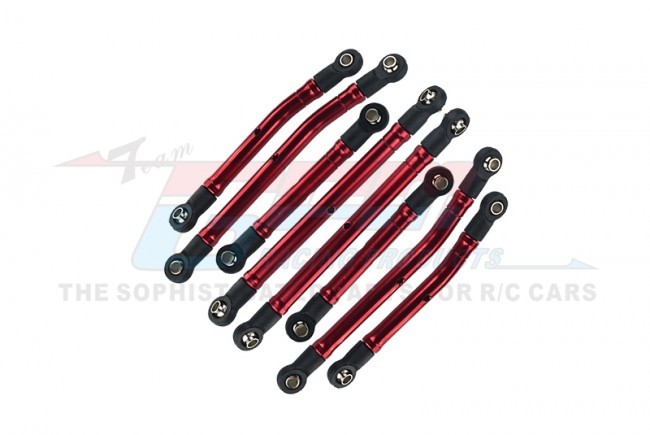 Gpm TRX4M160A Aluminium 6061-t6 High Clearance Adjustable Link Set 9742r Traxxas 1/18 4wd Trx-4m 97074-1 / 97054-1 Red