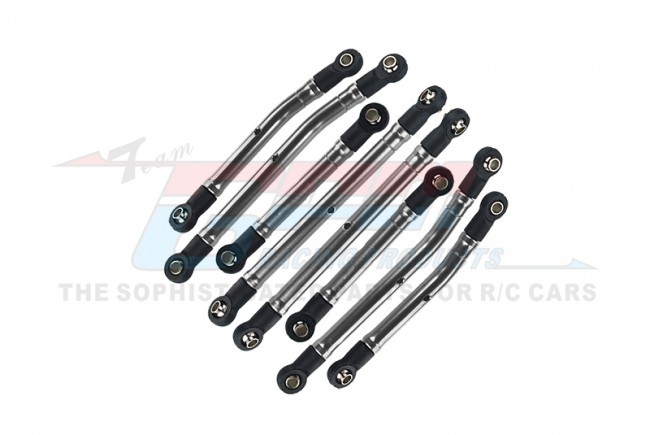 Gpm TRX4M160A Aluminium 6061-t6 High Clearance Adjustable Link Set 9742r Traxxas 1/18 4wd Trx-4m 97074-1 / 97054-1 Silver