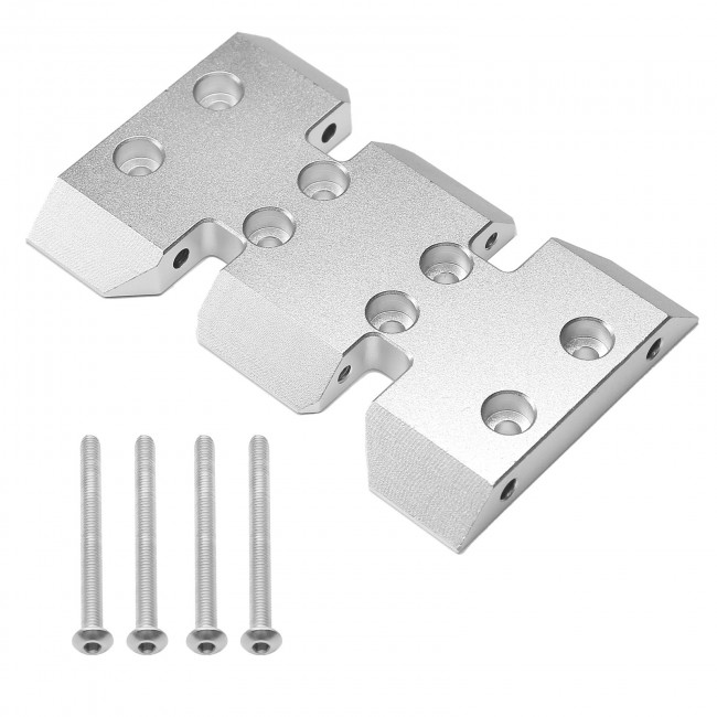 Aluminium Lower Center Lcg Gear Box Bottom Skid Plate 1/10 Rc Axial Scx10 Scx10-ii Scx10-iii Capra Buggy Silver