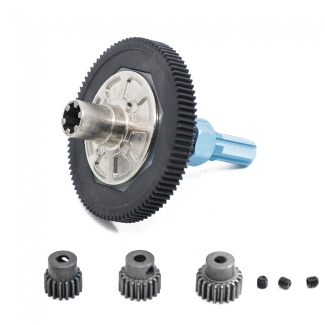 Aluminium Spur Gear Slipper Clutch 91t W/ Pinion 17 19 21t Pinion Gear Ara311030 Arrma Senton Granite Big Rock Typhon 6s Blx Ligth Blue