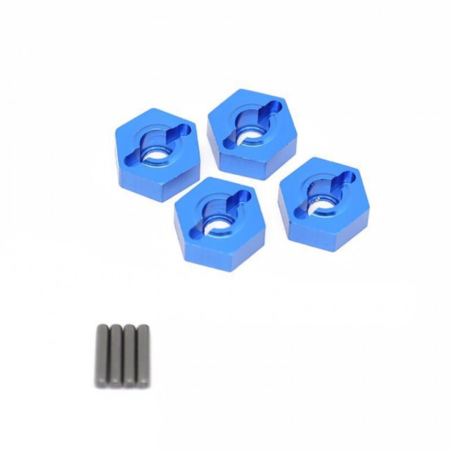 Aluminium Wheel Hex Adaptor - 14mm Arrma Senton Granite Big Rock Typhon 6s Blx Blue