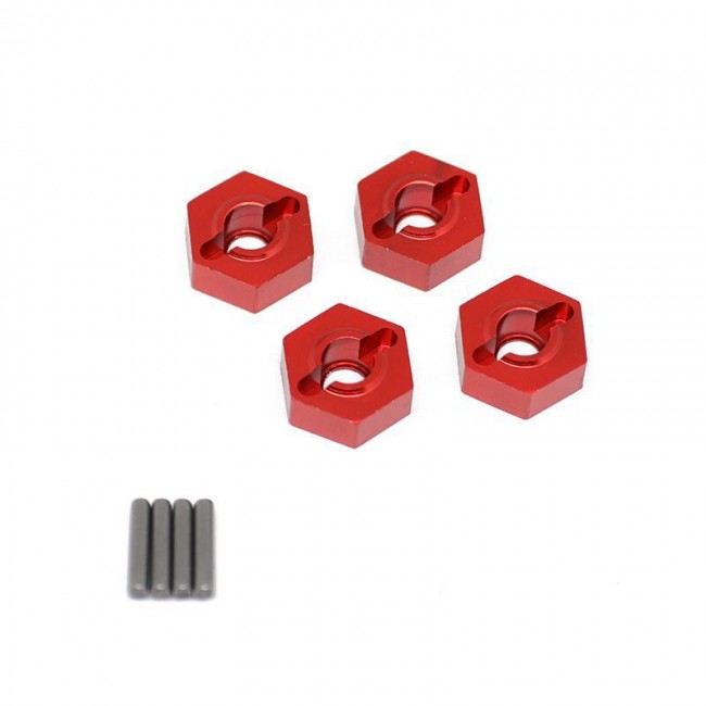 Aluminium Wheel Hex Adaptor - 14mm Arrma Senton Granite Big Rock Typhon 6s Blx Red